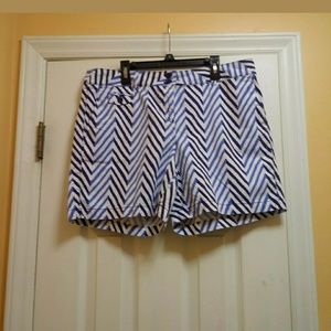 Ann Taylor LOFT Women's Shorts Size 10 Blue White